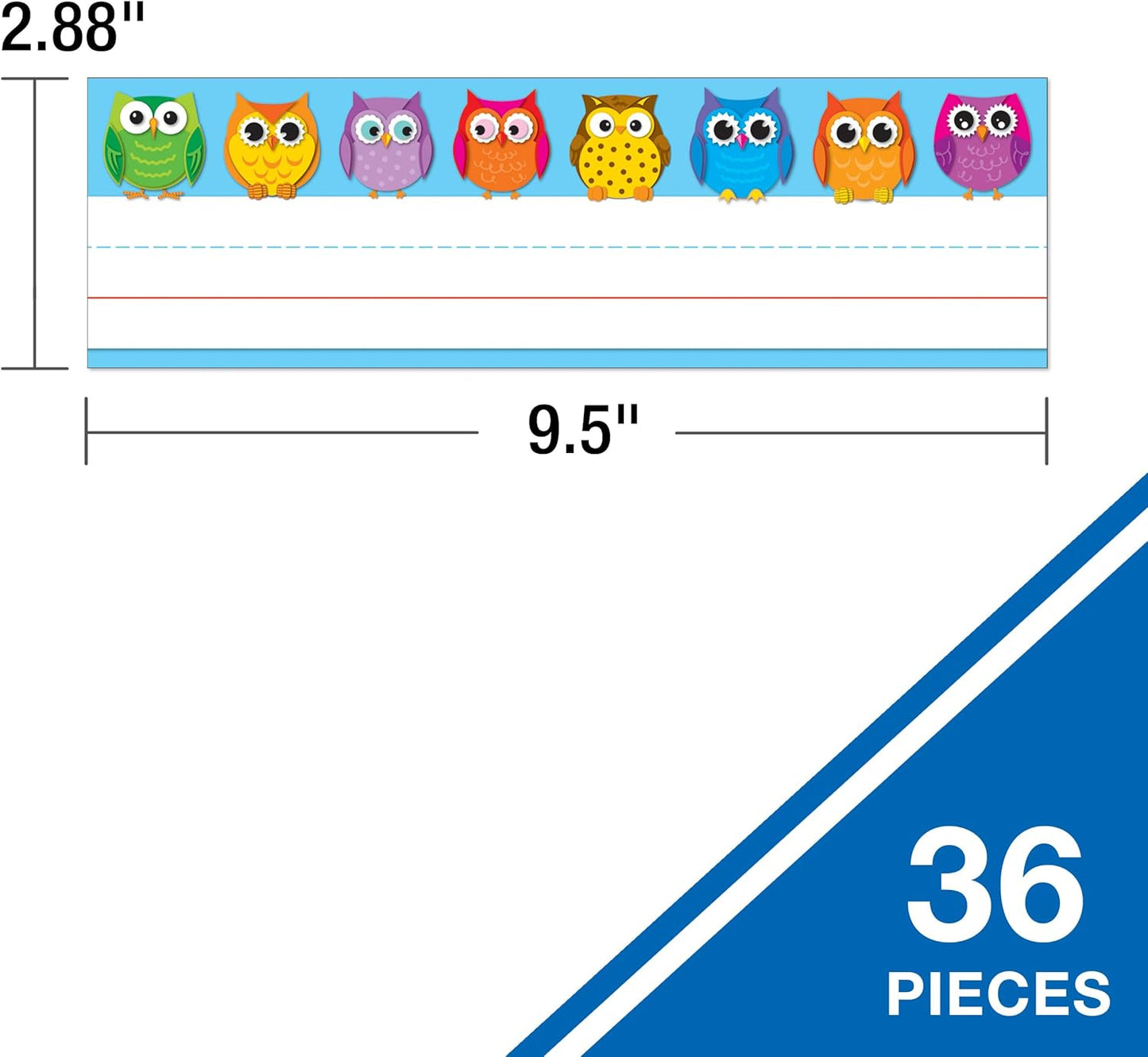 Carson Dellosa 36PC Owl Name Labels For Kids, Tags for Labeling Classroom, School Supplies, Chalkboard, Desk Organizer and Locker Organization Teacher Decor
