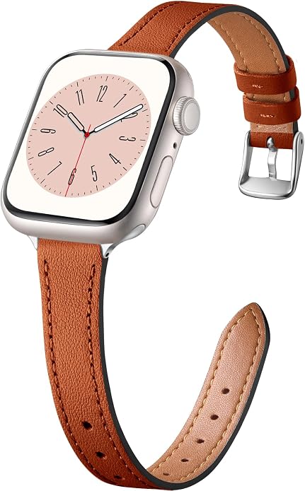 Charlam Slim Leather Band Compatible by Charlam