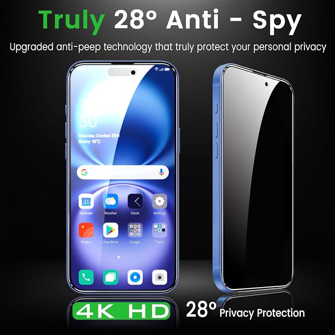 Romkasi 4 Pack Privacy Screen Protector - Image 3