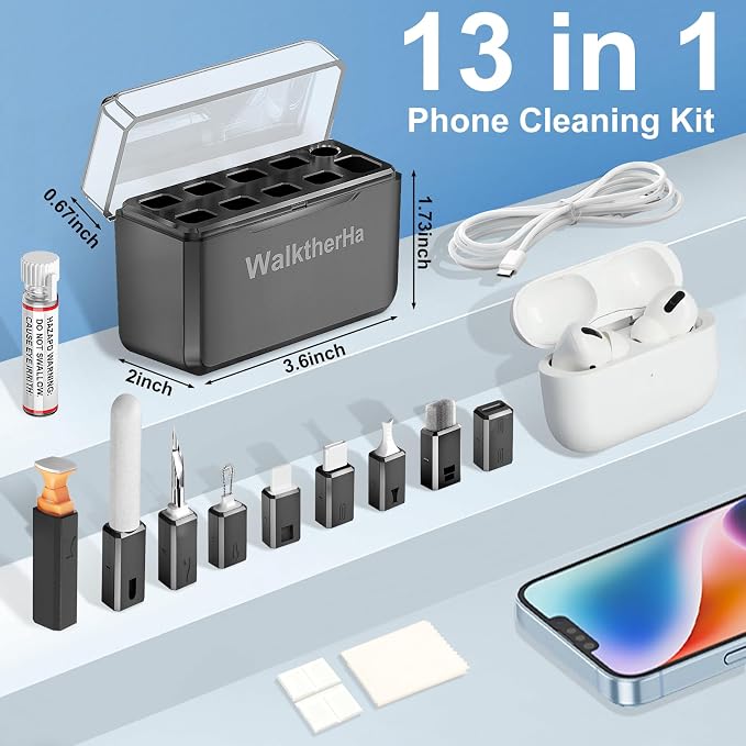 13-in-1 for iPhone Cleaning Kit Charging Port Cleaner- Multi-Tool Phone Cleaner - Image 9