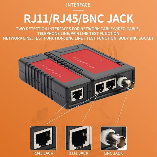 Nf-468b Network LAN Cable Wire Tester Rj45 Rj11 Rj12 BNC Cat5 Tracker Wire - Image 6