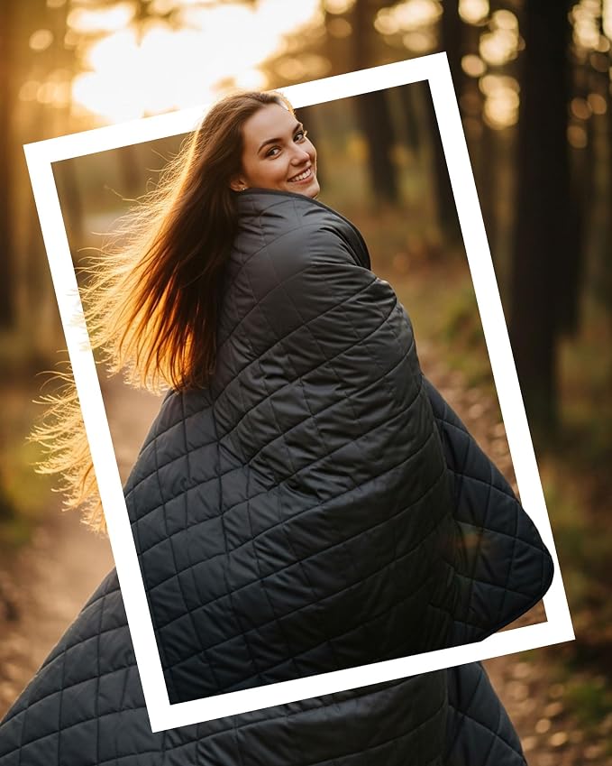 DUKUSEEK Waterproof Stadium Blanket（NO Hood）, Outdoor Blankets Waterproof - Image 4