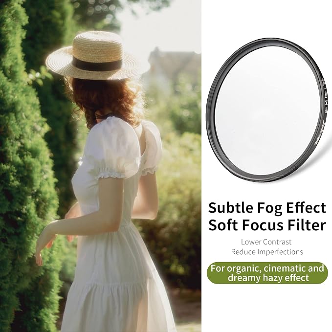 Walking Way 40.5MM White Pro Mist Diffusion Lens Filter, Dreamy Fog & Soft Glow - Image 2