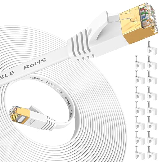 Folishine Cat 7 Ethernet Cable 30 ft, High Speed Internet Network Cable by Folishine