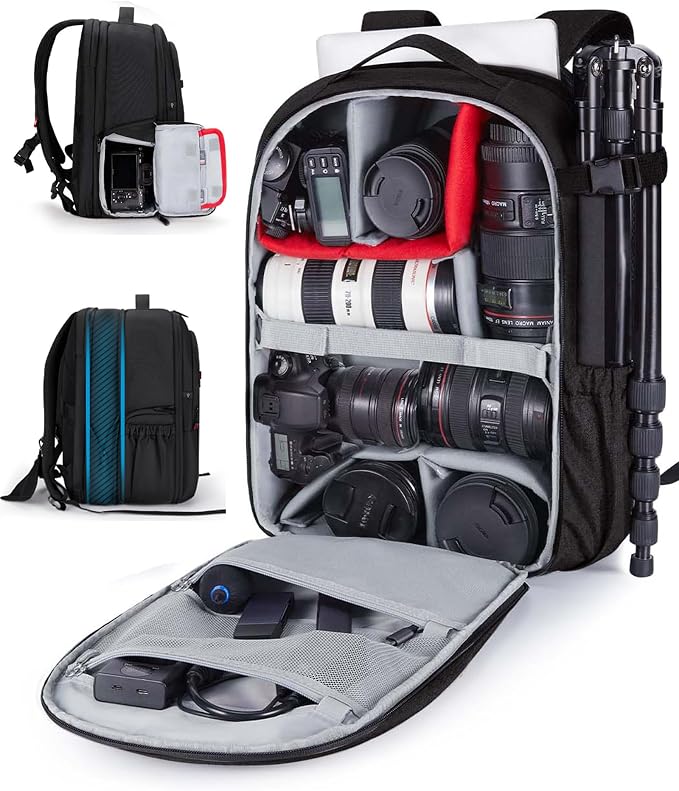 BAGSMART Camera Bag for DSLR, Waterproof Camera Backpacks for Photographers by BAGSMART