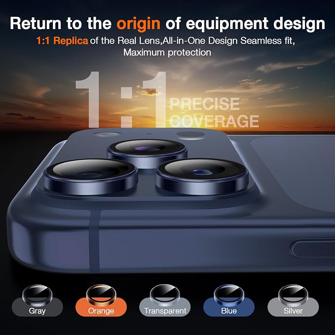 LK 2 Pack for iPhone 17 Pro/17 Pro Max Camera Lens Protector One-Click - Image 5