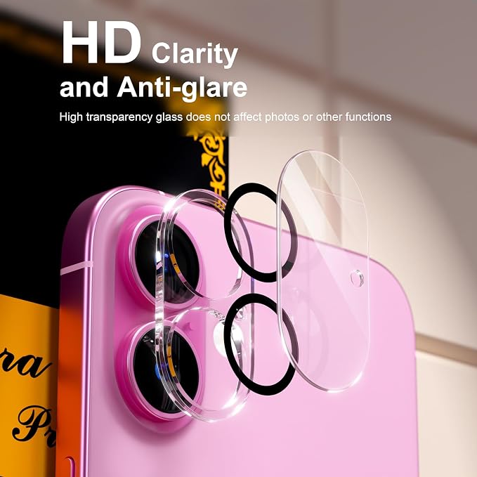 for 6 Pack iPhone 17 / iPhone 16 / iPhone 16 Plus Camera Lens Protector 9H - Image 7