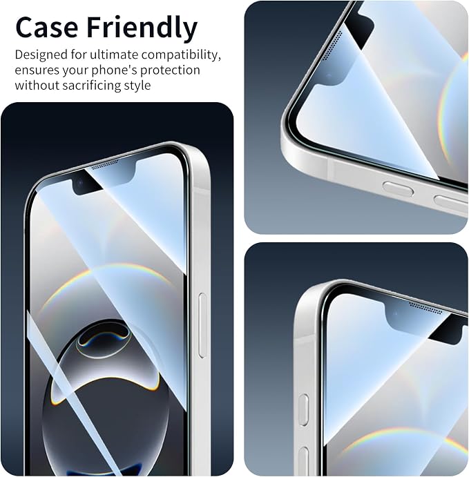 3+1-Pack, Screen Protector for iPhone 17e/16e/13 Pro/13/14 - Image 8