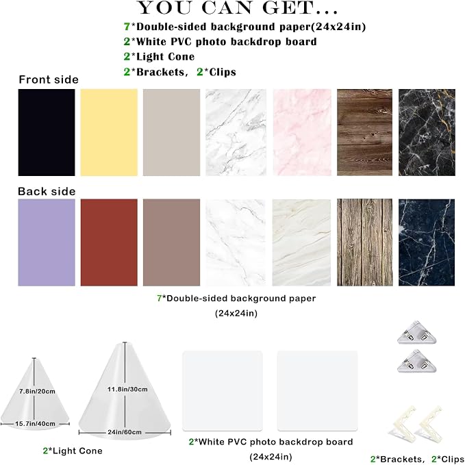 11PCS Large 24x24IN Photo Backdrops Board - Image 4