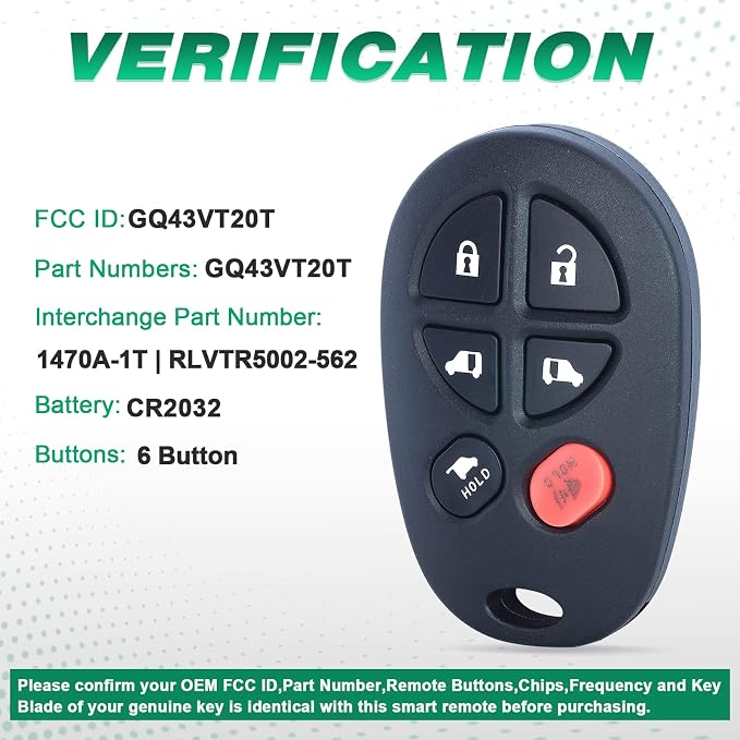 Beefunny 6 Button Key Fob Replacement - Image 2