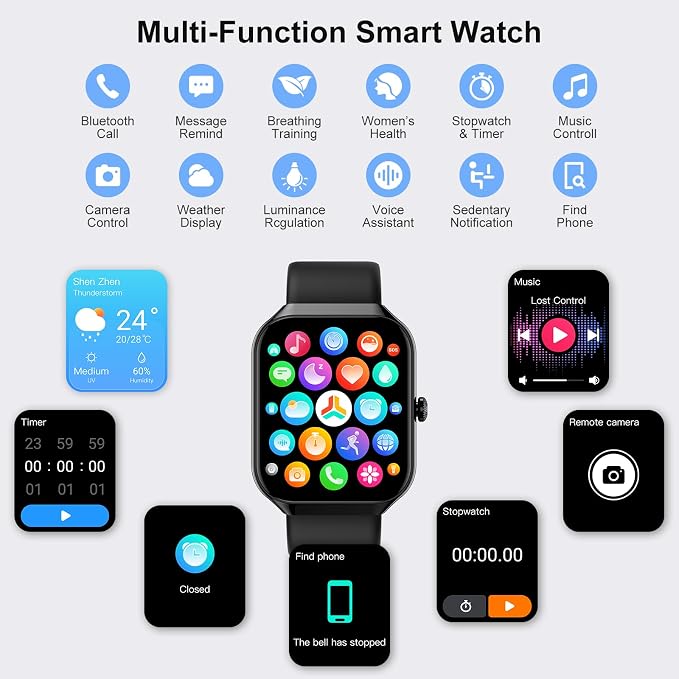 Smart Watch, 1.96"HD Smartwatch - Image 3