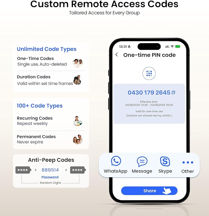 Veise VE028 Built-in Wi-Fi Smart Lock - Image 6