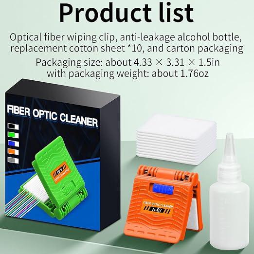 A-07 4PCS Equipped with 40 Replacement cores Fiber Optic Cleaning Wipe - Image 7