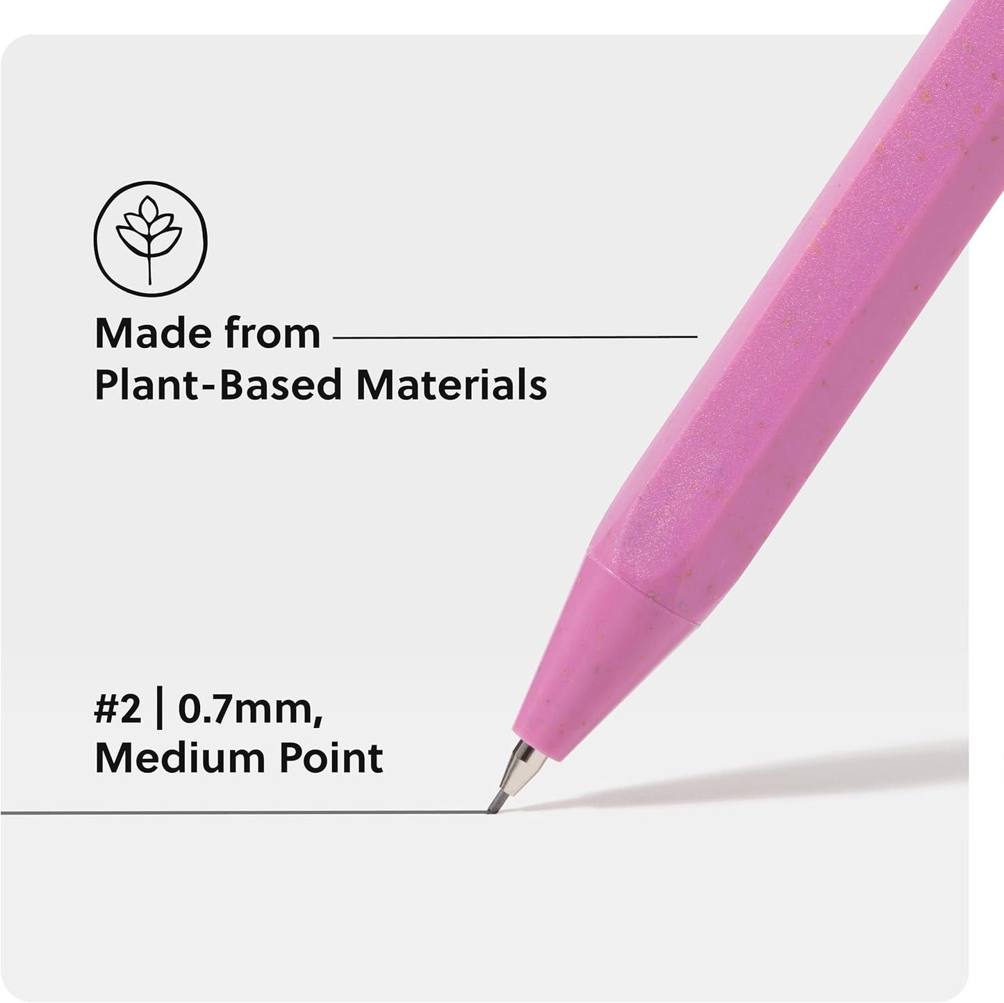 U Brands U-Eco Recycled Mechanical Pencil Set, Bulk Mechanical Pencils 0.7mm, Speckled Brights, Medium Lead, School Supplies, 12 Pack (6591U)
