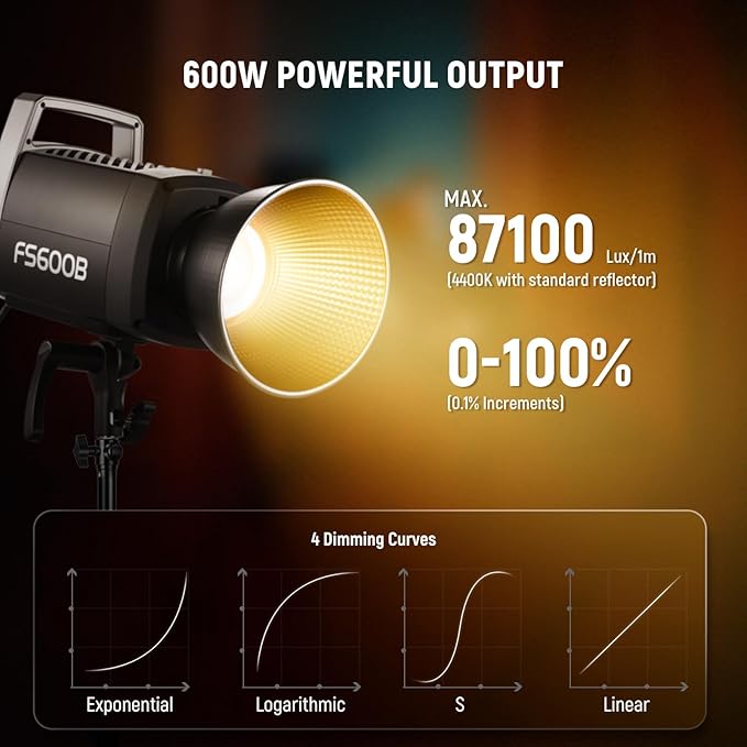 NEEWER 600W LED Studio Video Light 2.4G/APP Control 87100Lux/1m, 2700K-6500K Bi - Image 2