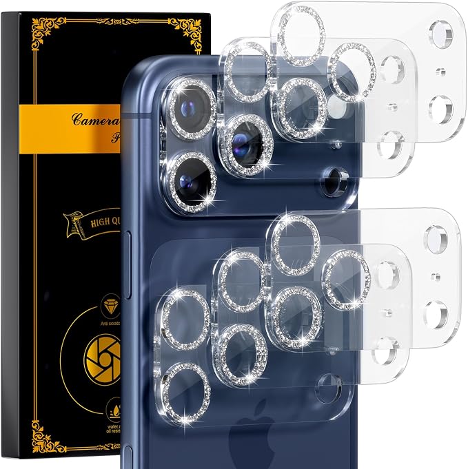 for 6 Pack iPhone 17 Pro Max Camera Lens Protector 9H Tempered Glass Camera by Beuxece