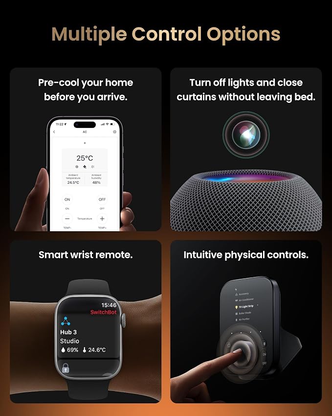 SwitchBot Hub 3 Smart Home Command Center: Screen + Physical Dial, IR Remote Hub - Image 8