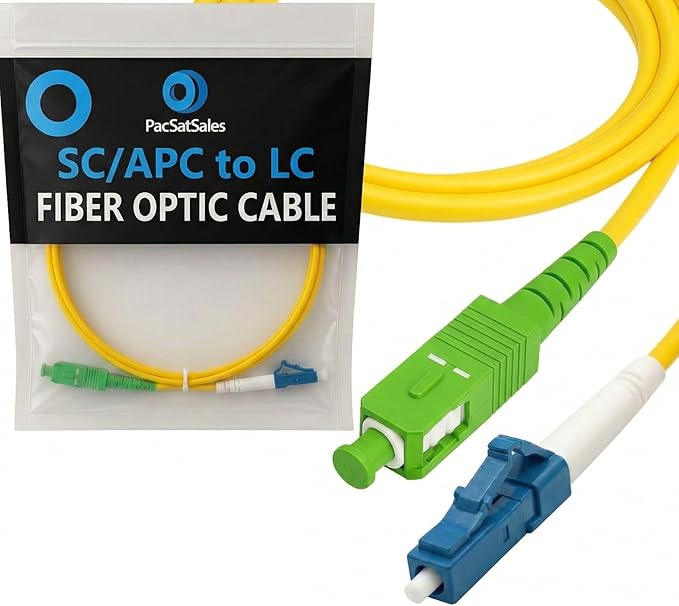 10M / 30ft SC/APC to LC Fiber Optic Patch Cable by PacSatSales++-+Premium+Fiber