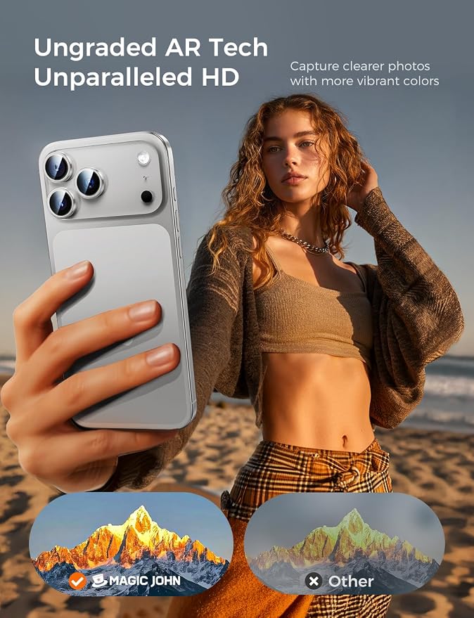 MAGIC JOHN for iPhone 17 Pro Max/17 Pro Camera Lens Protector 9H Aerospace - Image 6