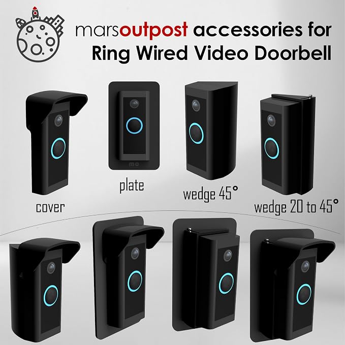 Video Doorbell Corner Mount for Doorbell Wired Corners Mounting Bracket 45 - Image 5