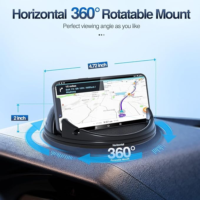 Loncaster 2 Pack Car Phone Holder Mount, Silicone Phone Mount - Image 2