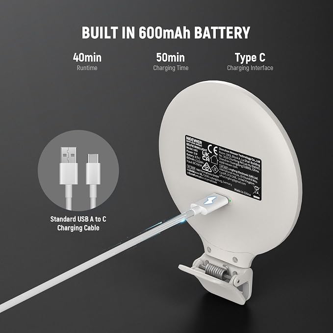 NEEWER Entry Level Version 3.8" Ring Light, 3W Clip on Phone Selfie Lighting - Image 4