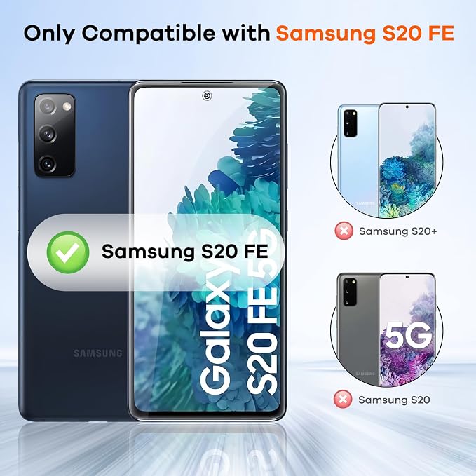 3+3 Pack for Samsung Galaxy S20 FE 5G Privacy Screen Protector & Phone Camera - Image 2