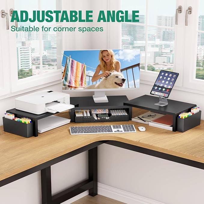 OPNICE Dual Monitor Stand Riser - Image 4