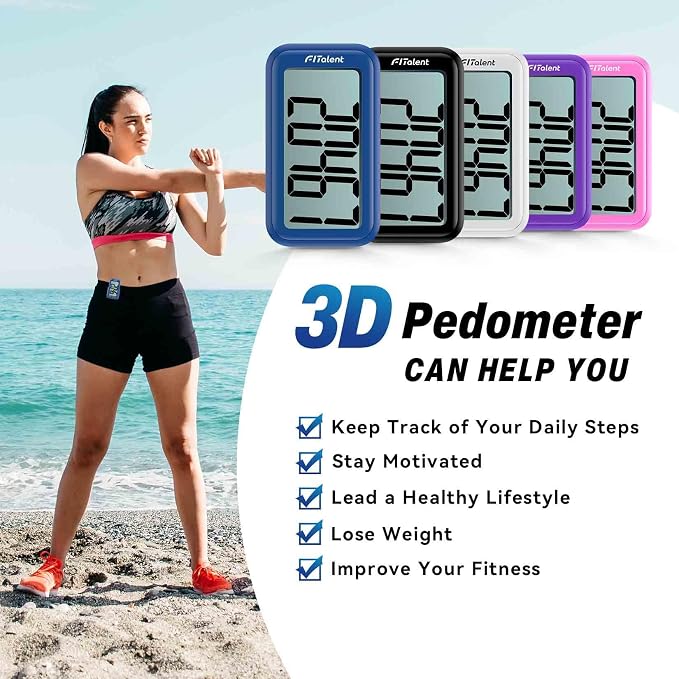 Pedometer for Walking Steps, 3D Accurate Simple Pedometer, Step Counter for Men - Image 5