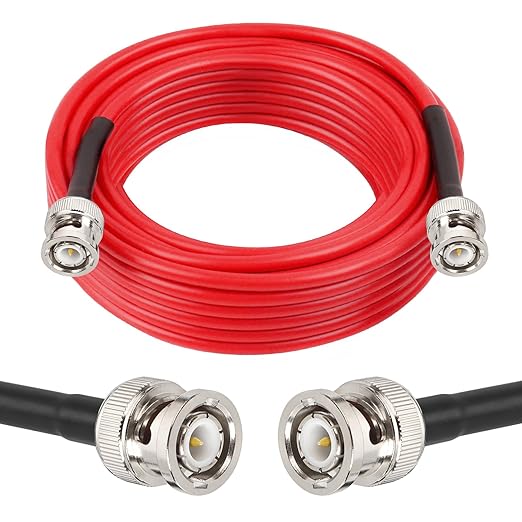 MOOKEERF BNC Cable - 20FT RG58 50 Ohm Male to Male Coax Low Loss Extension by MOOKEERF