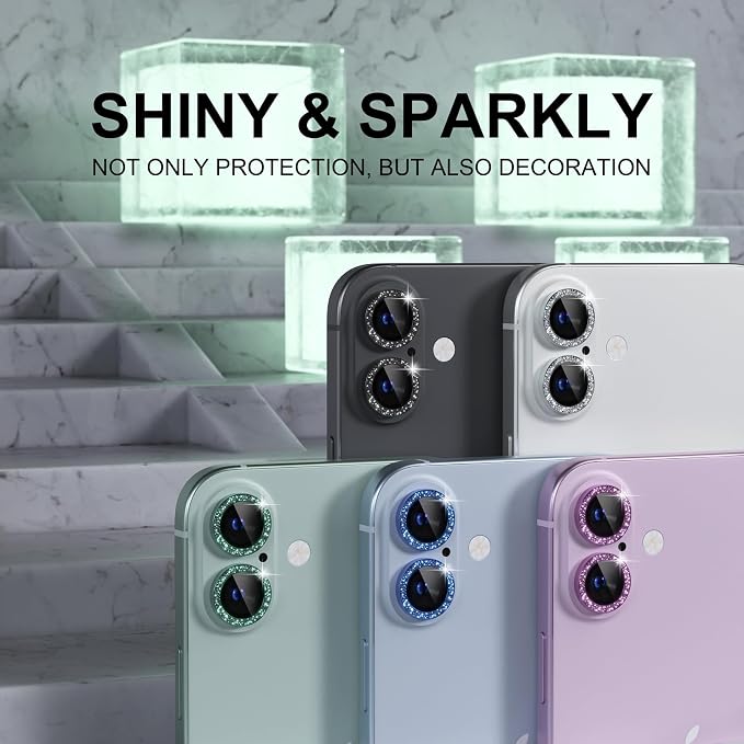 Choiche Compatible for iPhone 16 /iPhone 16 Plus Camera Lens Protector Bling - Image 7