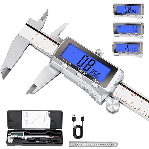 HARDELL Digital Caliper, Rechargeable Caliper Measuring Tool by HARDELL