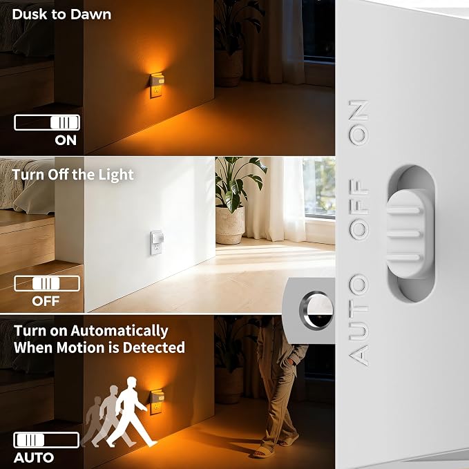 DORESshop LED Night Light, Night Lights Plug into Wall, Dimmable Plug in Night - Image 3