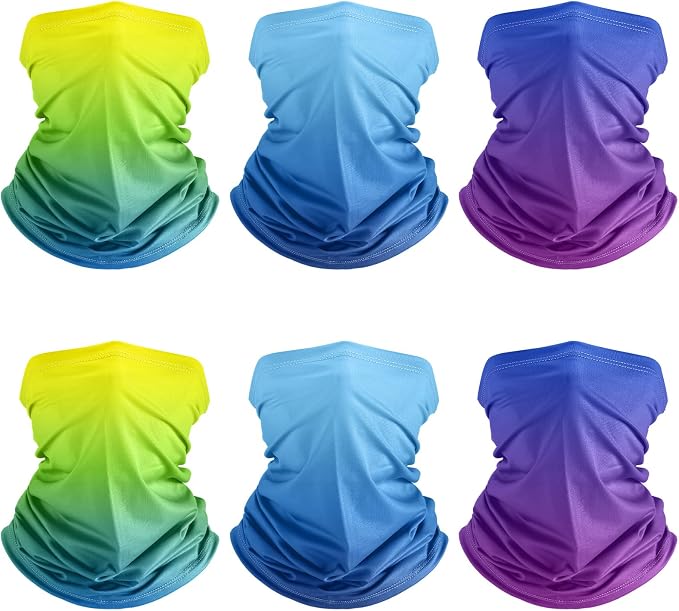 Geyoga 6 Pieces Summer UV Protection Cooling Neck Gaiter Face Clothing Neck by Geyoga