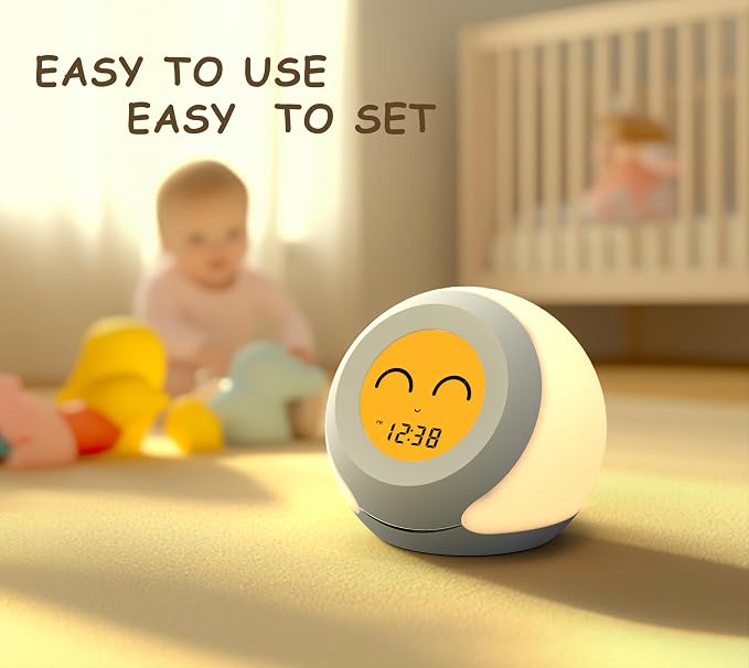 Kids Room Thermometer, Hygrometer and Cute Facial Expressions, Colorful Light - Image 6