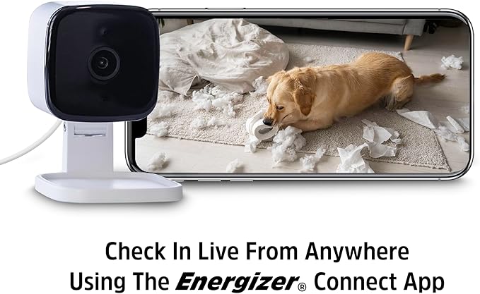 Energizer Smart 2K QHD Security Camera, Wired Indoor 2.4Ghz Wi-Fi Camera - Image 6