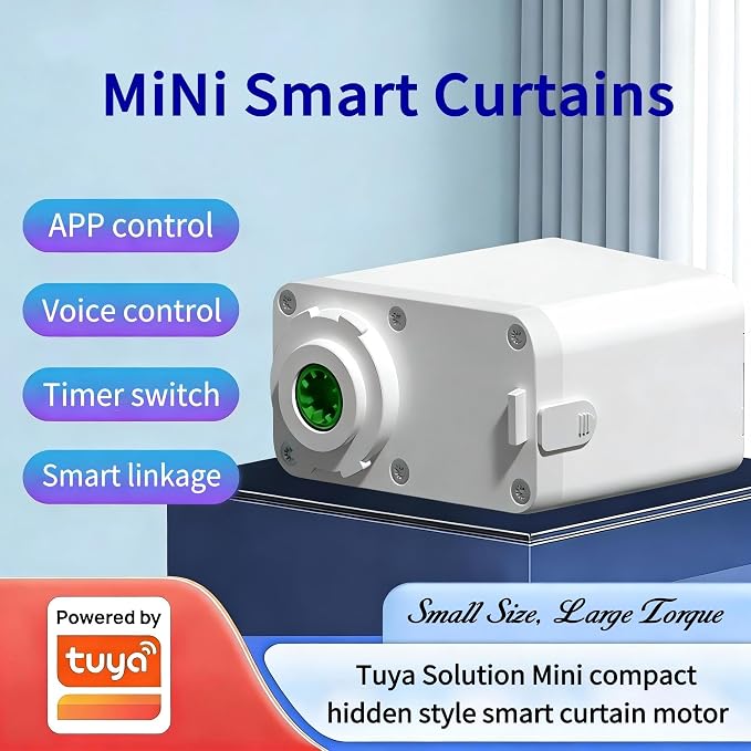 Mini Zigbee Motor with Plug for Smart Curtain Track System, Motorized Curtains - Image 2