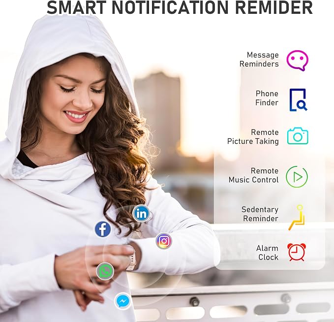 Fitness Tracker with 24/7Heart Rate, Blood Pressure, Sleep Tracking, Activity - Image 6