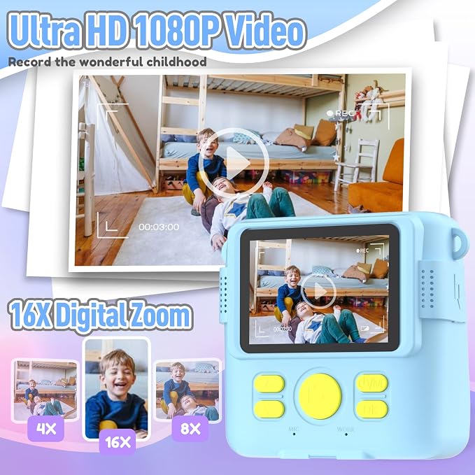 ESOXOFFORE Kids Camera Instant Print, Christmas Birthday Gifts - Image 4
