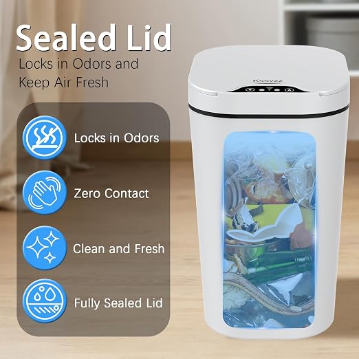 2 Pack Automatic Small Bathroom Trash Can - Image 5