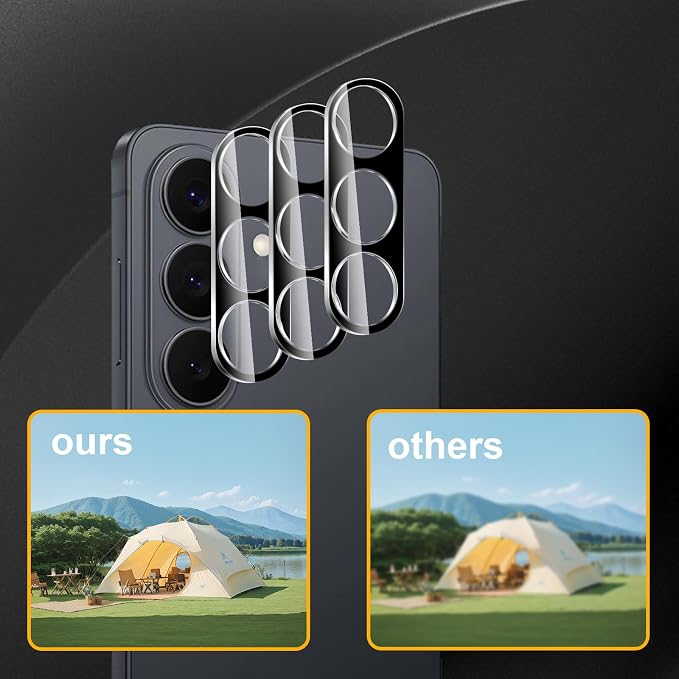 3 Pack Camera Lens Protector for Samsung Galaxy S26/S26 Plus/S26+, Tempered - Image 6
