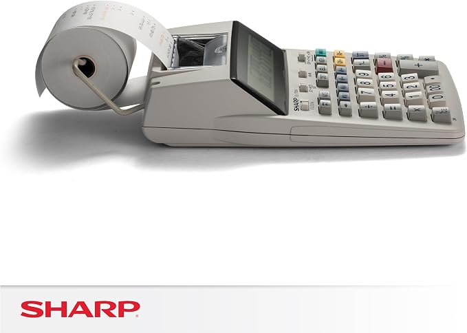 Sharp EL-1750V Two-Color Printing Calculator 2 Lines/Sec 3" Black/Red - Image 7