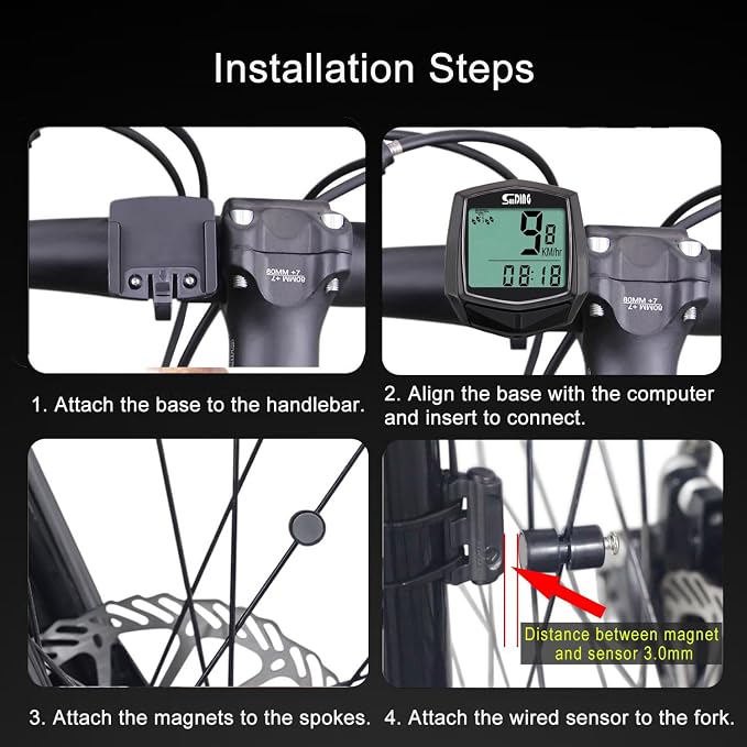 Bike Computer, Bike Speedometer and Bicycle Odometer Waterproof Cycling/Cycle - Image 6