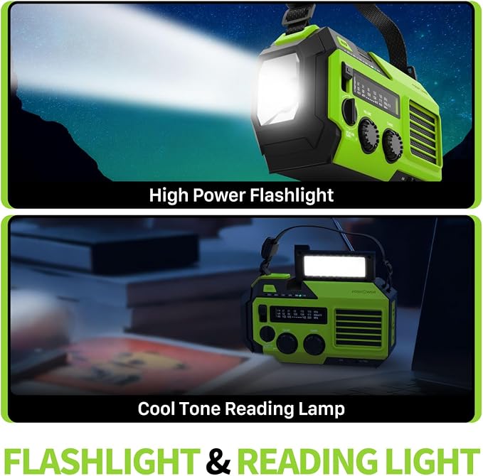 FosPower NOAA Emergency Weather Radio A6 19240mWh Portable Power Bank, - Image 8
