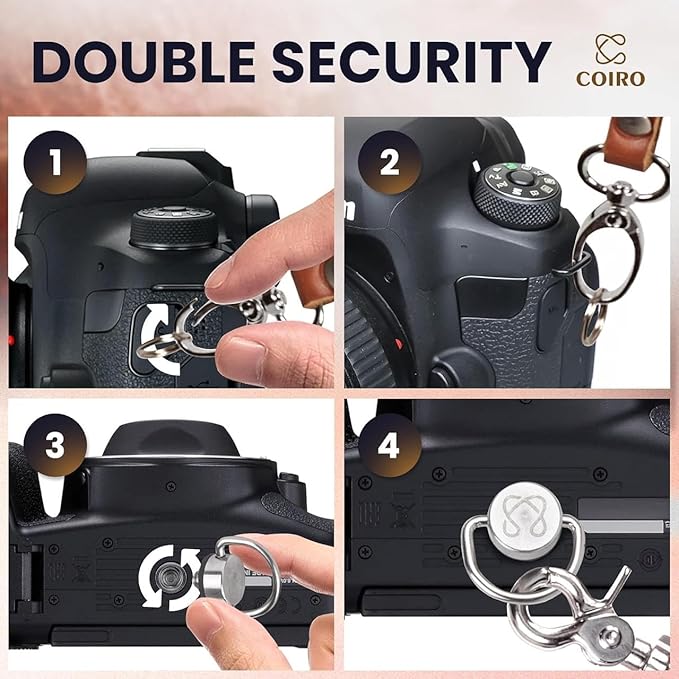 C Coiro Dual Camera Harness Shoulder Leather Camera Strap - Image 4