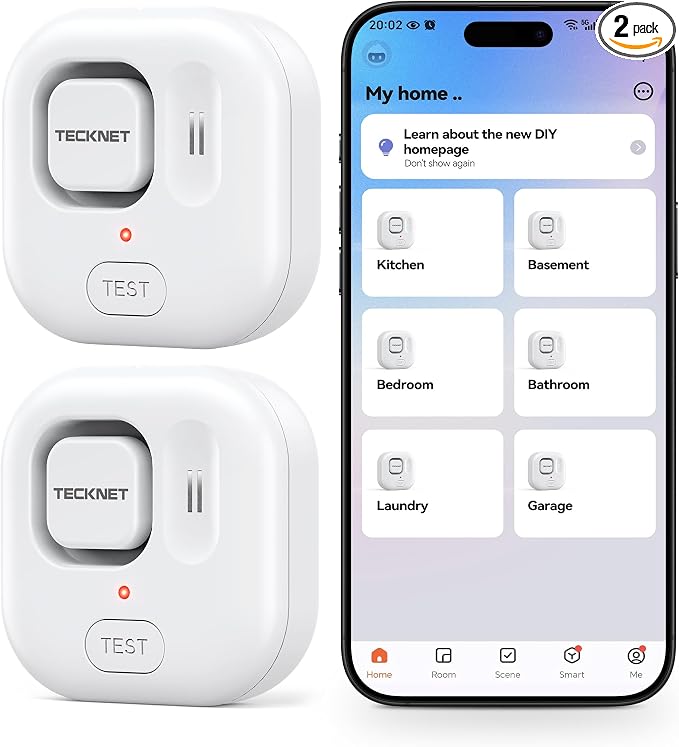 TECKNET WiFi Water Leak Detectors, Leak & Drip Alert by Tecknet