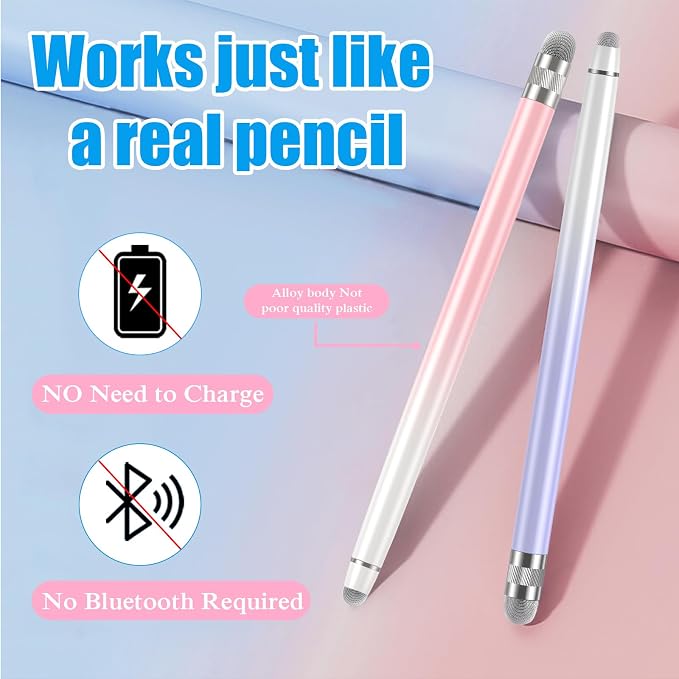 Bopomofo 2PCS Stylus Pens for Touch Screens, Stylus Pen for iPhone/iPad/Tablet - Image 2
