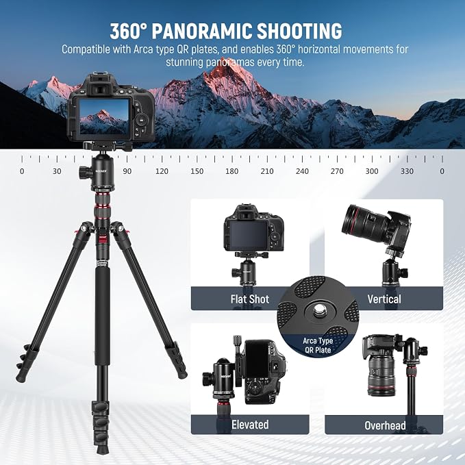 NEEWER 77" Camera Tripod Monopod - Image 4