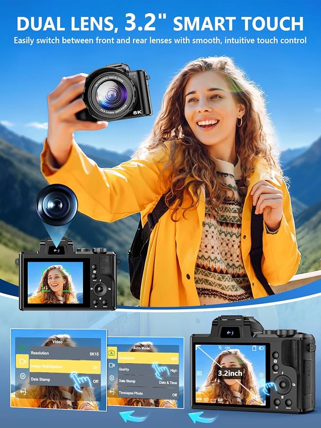 8K Digital Camera, 88MP WiFi Cameras - Image 4