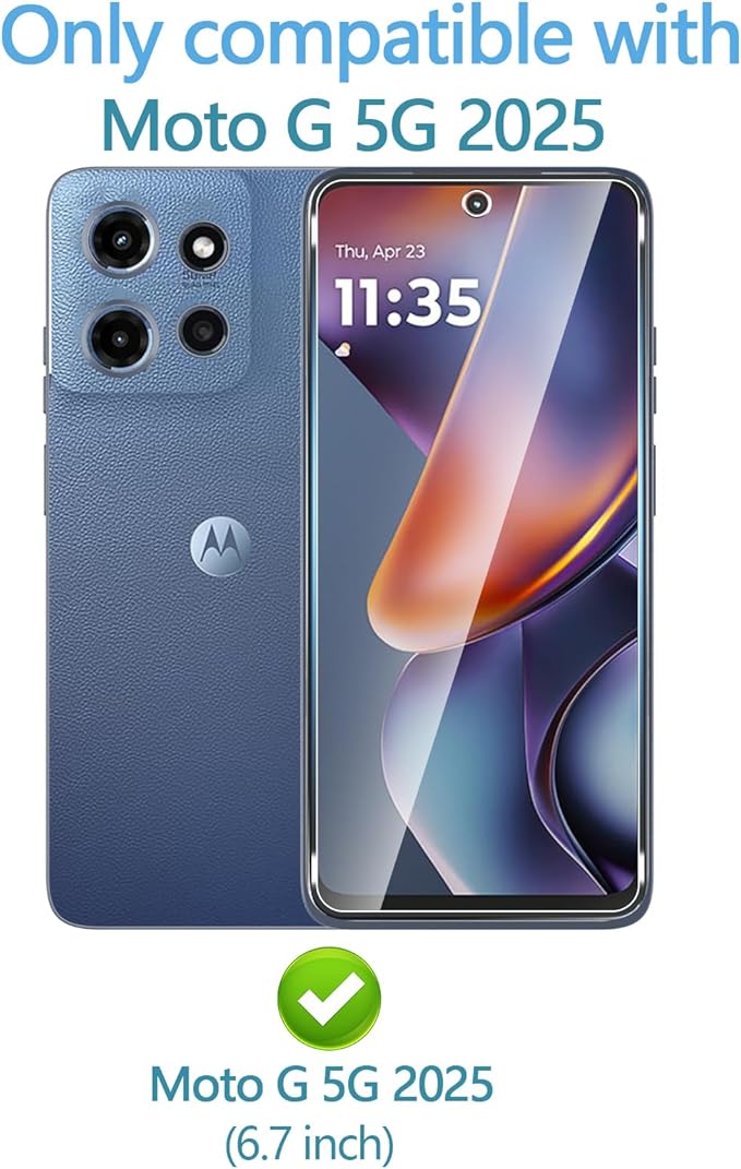 Anoowkoa 3 Pack for Moto G 2025 Screen Protector + Moto G 5G 2025 Camera Lens - Image 7